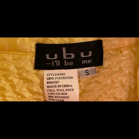 EUC u b u yellow textured jacket. - Picture 2 of 7